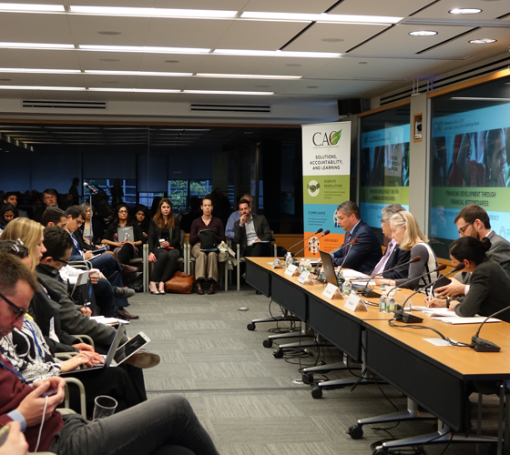 Panel members address audience questions