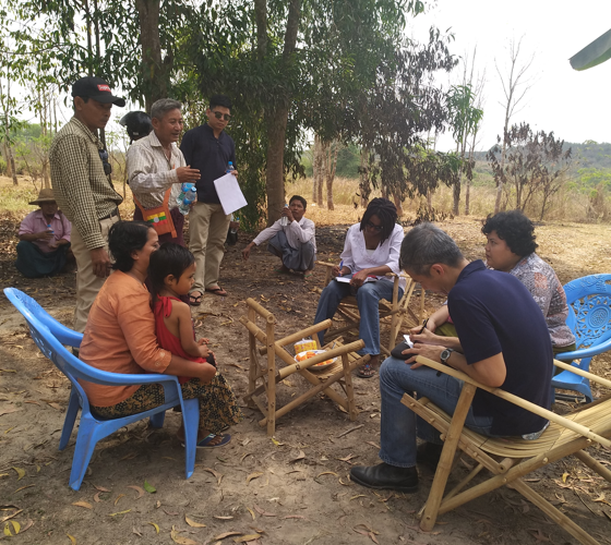 Meeting between a group of people and officials