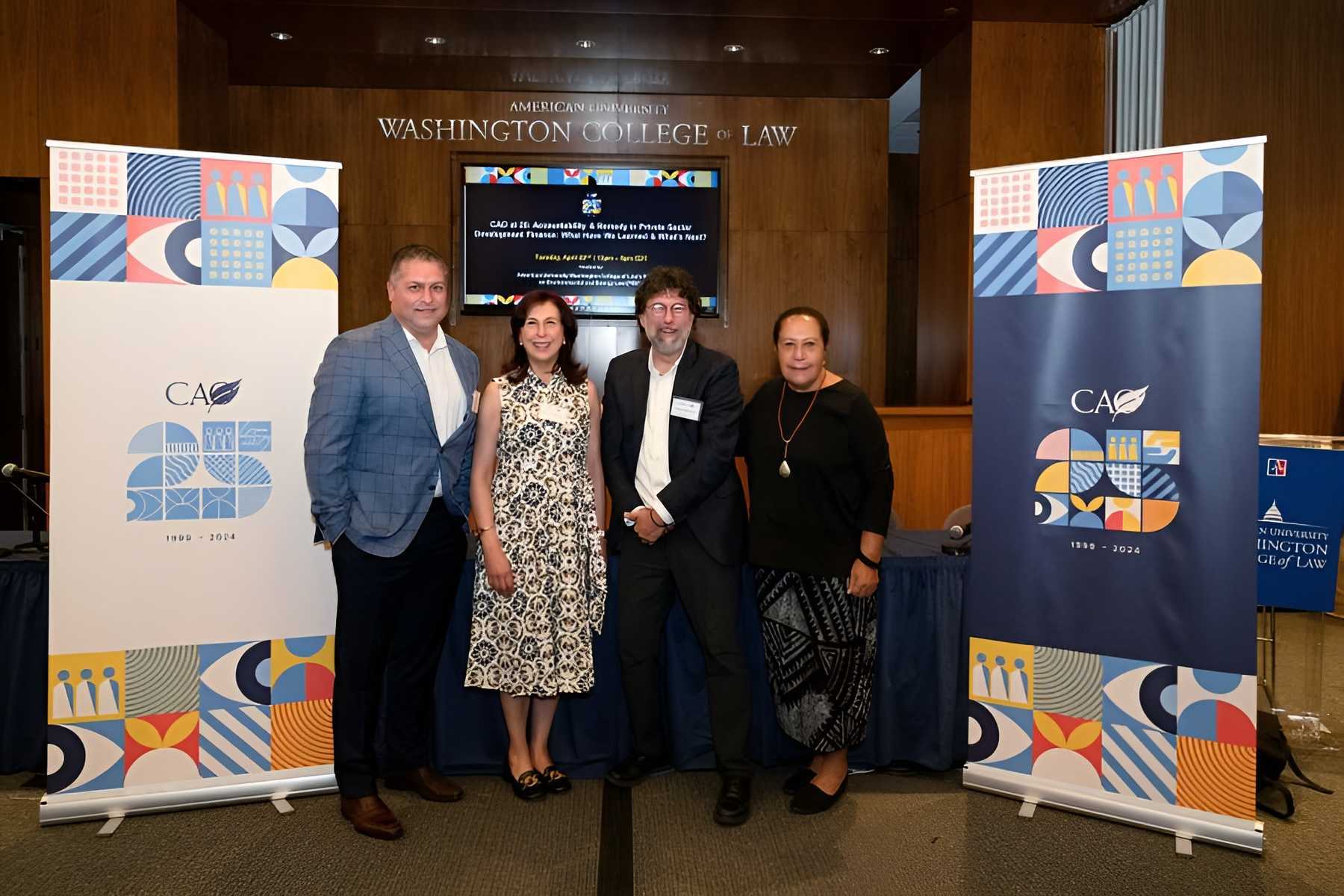 Current and former CAO leadership join Professor David Hunter, American University Washington College of Law, at the CAO at 25 event
