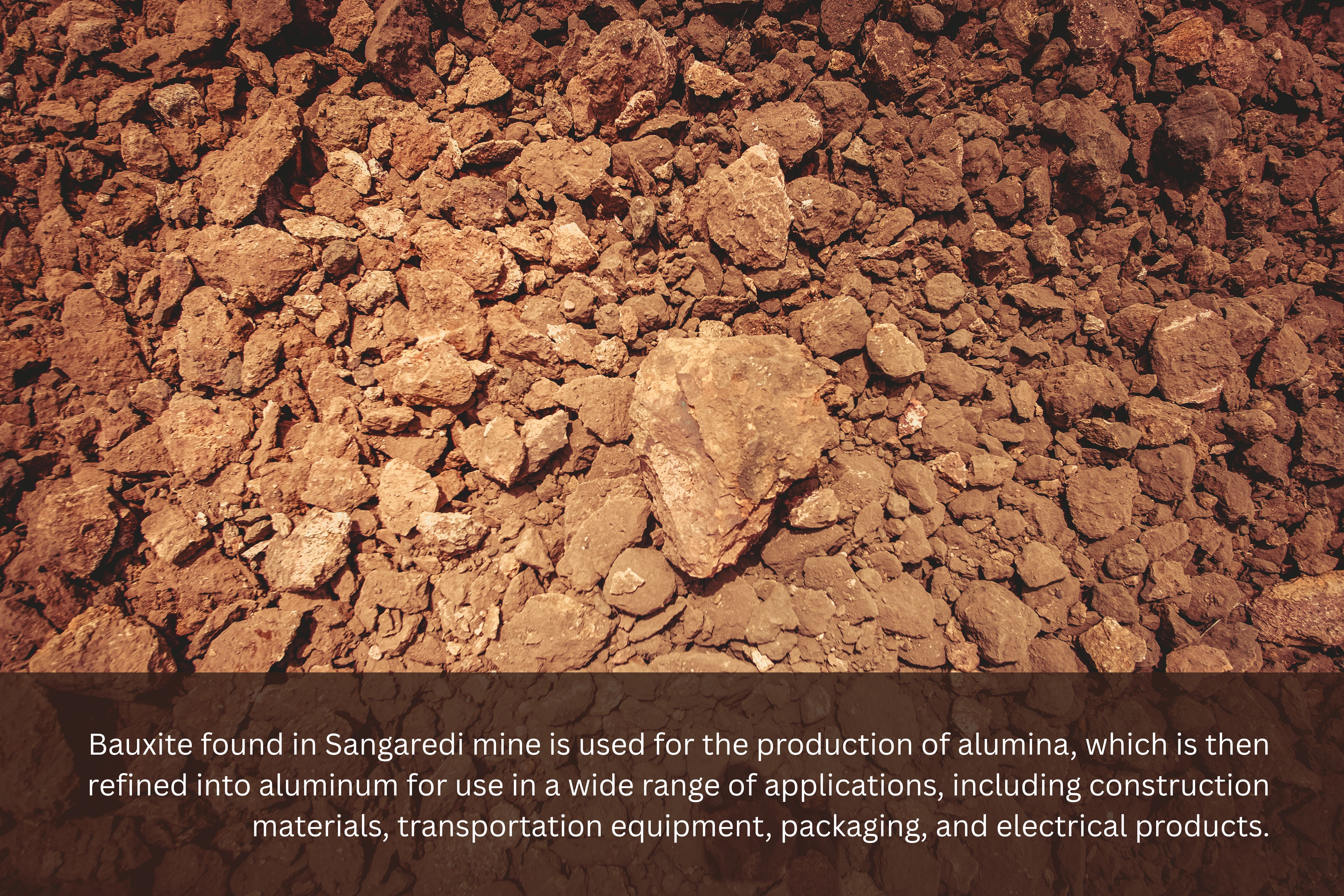 Bauxite in Sangaredi mine, Guinea