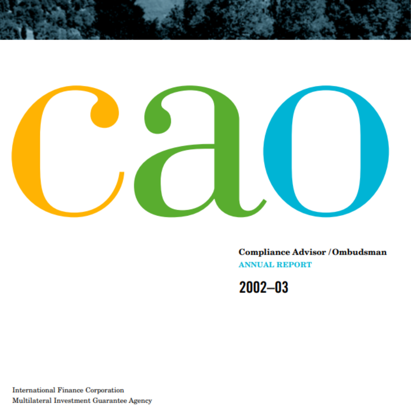 CAO 2003 Annual Report Cover