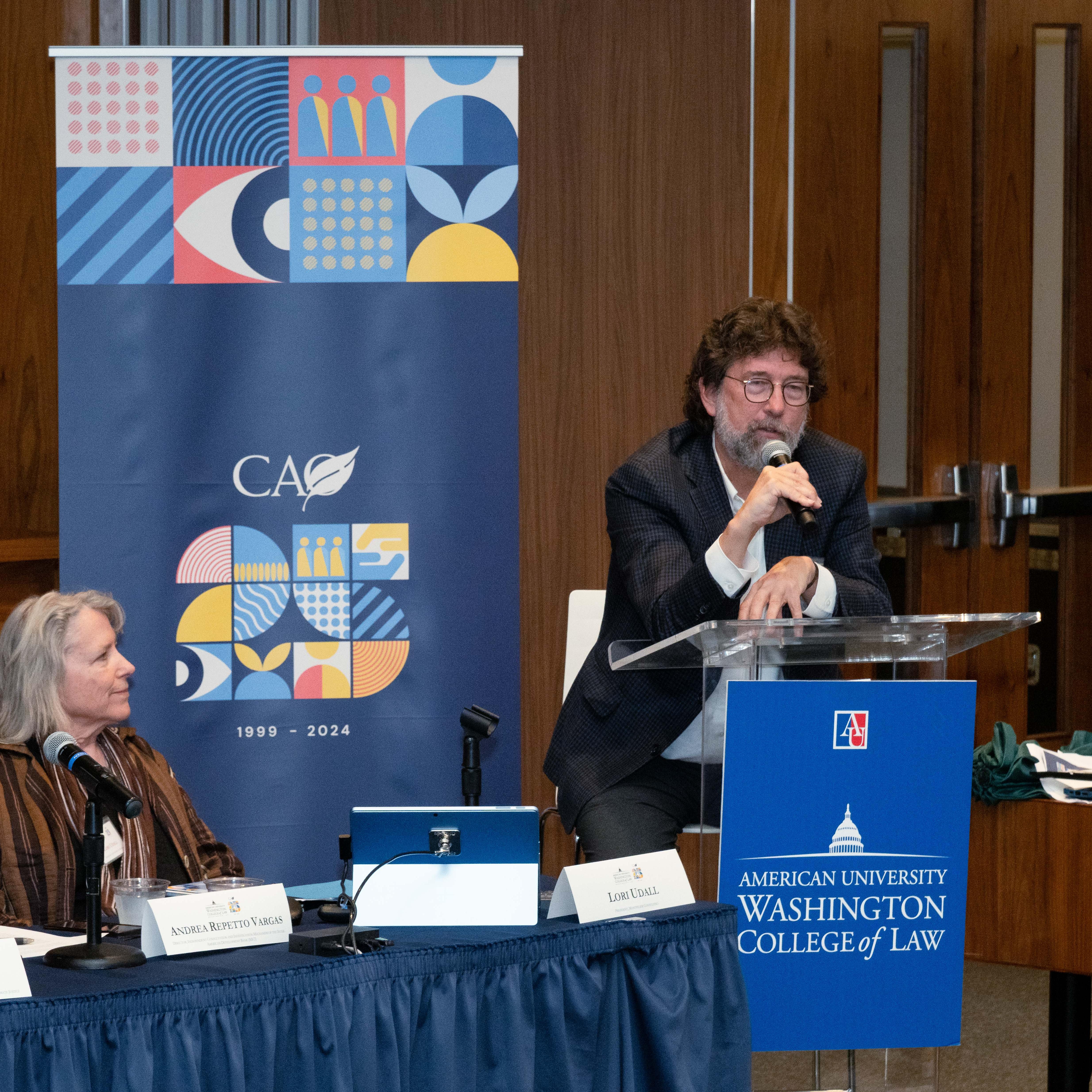 David Hunter speaking at CAO at event at American University